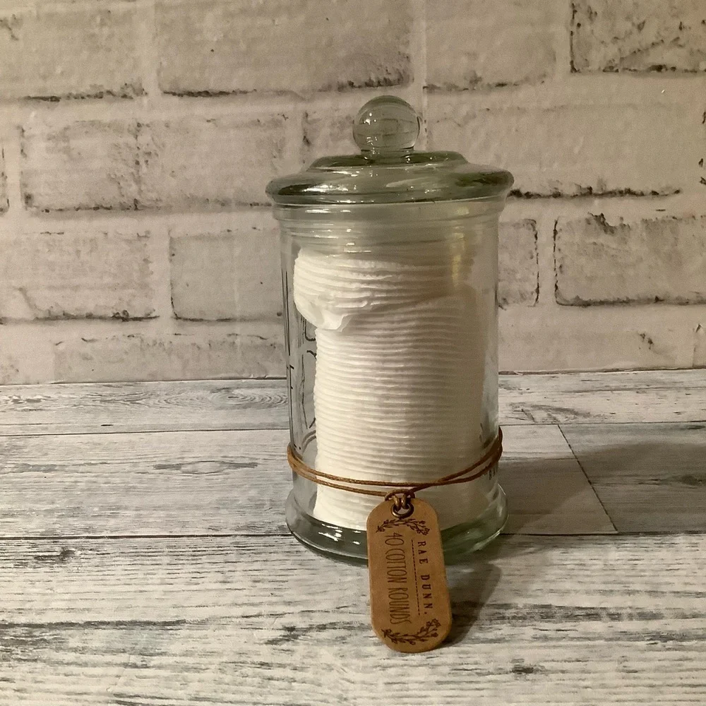 Rae Dunn Jar With Skin Care Cotton Rounds